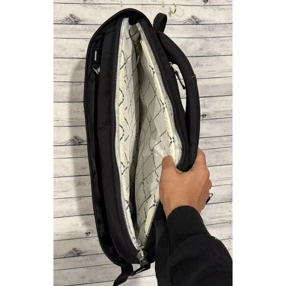 BRENTHAVEN Pro Style Slim Pack Laptop Backpack Black Water Resistant